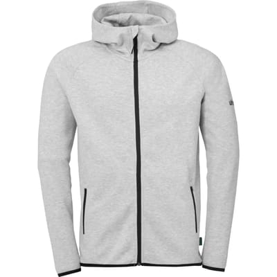Uhlsport Id Sweater Met Kap Kinderen - Donkergrijs Gemeleerd / Zwart | Maat: 140