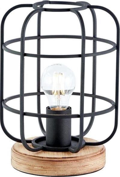 Brilliant Gwen - Tafellamp - E27 max 1x40W - Zwart/Hout