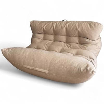 Grote XXL Zitzak 2-Persoons voor Slaapkamer of Woonkamer – Comfortabele Beanbag Sofa voor Lezen, Gamen of Ontspannen – Beige Poef