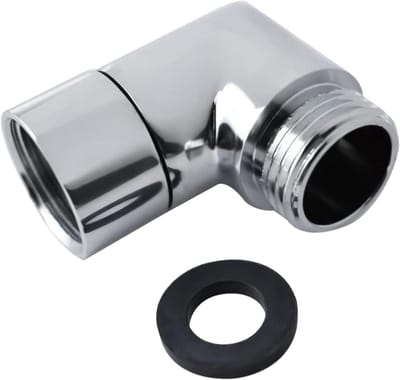 Handdouche Adapter 1/2 Inch Hoek voor Douchekop - Douchekopverlenging en Doucheslang in Zilver voor Verbeterde Waterdruk