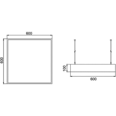 BRUMBERG hanglamp Biro Vierkant aan/uit, zwart, 3000K