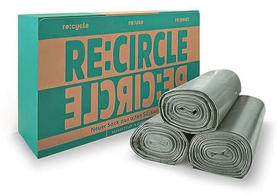Gerecycleerde Vuilniszakken 120 Liter - 3 Pakken van 25 Stuks, Milieuvriendelijk en Robuust