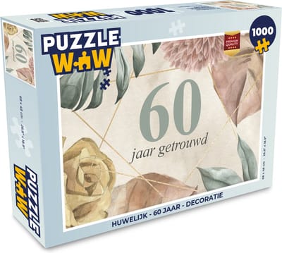 Puzzel Huwelijk - Quotes - 60 jaar getrouwd - Spreuken - Jubileum - Legpuzzel - Puzzel 1000 stukjes volwassenen