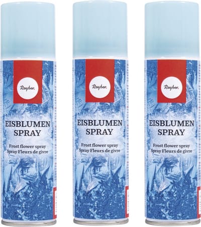 Rayher Hobby IJsbloemen sneeuwspray - 3x - busje 150 ml - raamspray - spuitbus - raamversiering