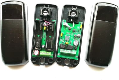 Poort opener kit - Beveiligingssensor set - Veiligheidssysteem installeren - Infrarood detectie - 12 meter bereik - Zwart