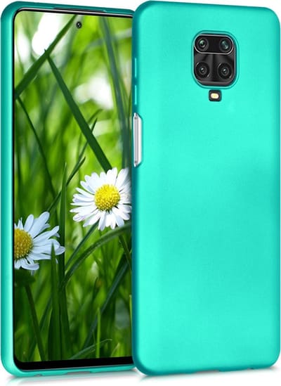 kwmobile telefoonhoesje geschikt voor Xiaomi Redmi Note 9S / 9 Pro / 9 Pro Max - Hoesje voor smartphone - Back cover in metallic turquoise