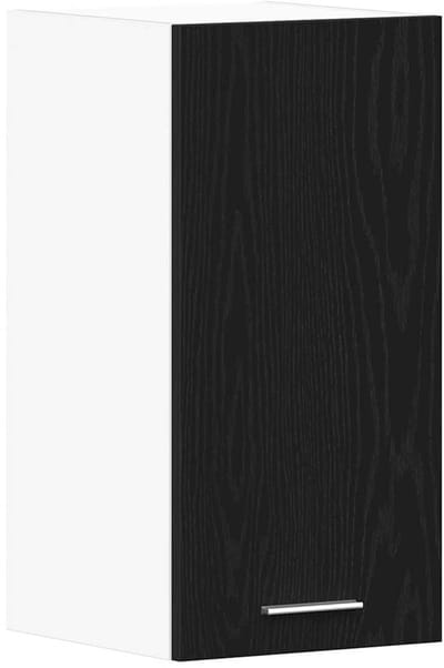 vidaXL - Hangkast - zwart - eikenkleurig - 30x31x60 - cm - bewerkt - hout