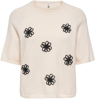 ONLY - ONLKATIA SS O-NECK DETAIL EX KNT - Meisjes - Gebreide truien
