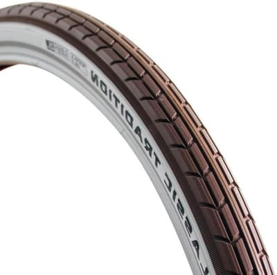 Buitenband Fiets - Fietsband Bruinwit - Stadsverkeer - Reflecterende Streep - 28 x 1.75 inch - Bruinwit