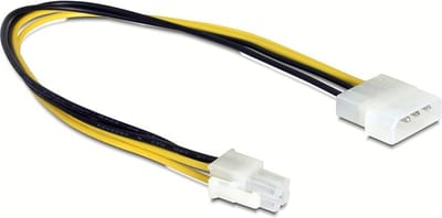 Pro PC Stroom cable/adapter 5.25 inch male Aan ATX12 P4 4-pin