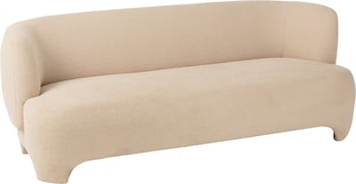 J-Line zetel 2/3-Zit Gebreid - hout - wit