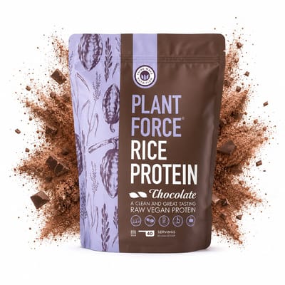 Plantforce Rijst Proteïne - Chocolade - 800 gram - Vegan, Heerlijk en volledig natuurlijk