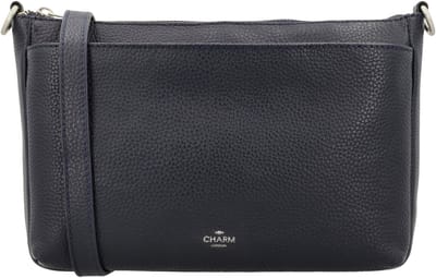 Charm London Washington Schoudertas - Crossbody - Leer - Praktisch - Leren Dames Tas - Blauw