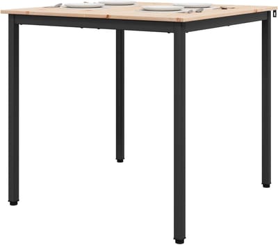 Eettafel Hout - Eetkamertafel Vierkant - Gezellig Tafelen - Massief Pinewood - 80 x 80 cm - Natuurlijk