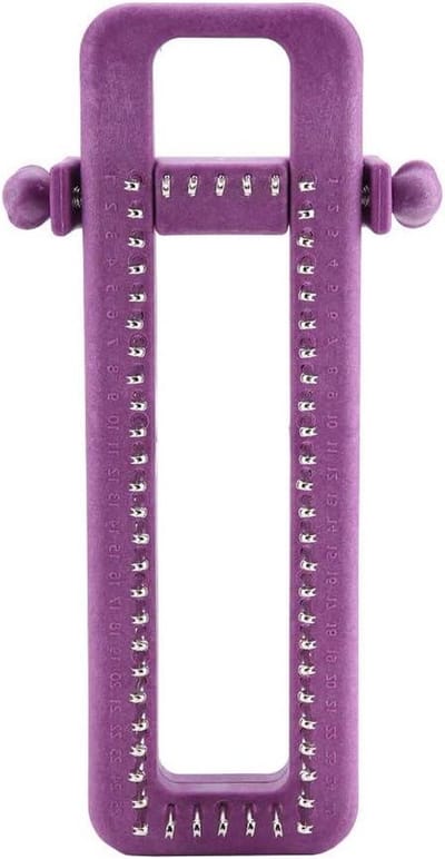 Breimachine Sokken - Handwerk Tool - Zelf Handwerken - Verstelbaar Ontwerp - 29 x 23 x 7 cm - Paars