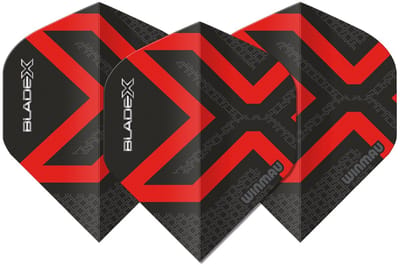 Winmau Blade X Prism Delta Metallic Black Red - Dart Flights