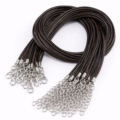 EmmyRovi – Koord Kettingen Zwart – Zilveren Sluiting – Set van 20 – Sieraden Maken