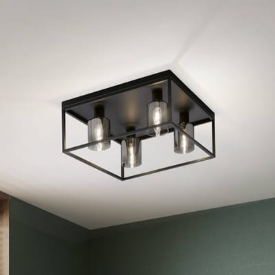 FISCHER & HONSEL Plafondlamp Iska met frame, 4-lamps