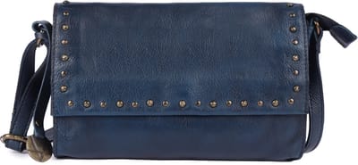 Echte Italiaanse Leren Boho Crossbody Schoudertas met Studs – Stijlvol, Duurzaam & Perfect voor Dagelijks Gebruik voor Dames