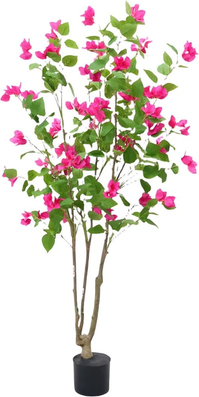 Kunstmatige Bougainvillea Boom - Voor Thuiskantoor & Binnen - Faux Bloeiende Boom met Bloemen en Bladeren in Pot - 150 cm - 150cm