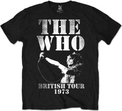 The Who - British Tour 1973 Heren T-shirt - S - Zwart