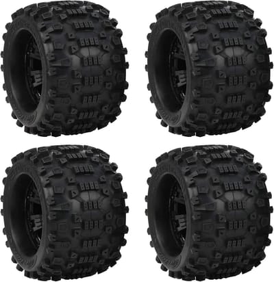 4 Stuks RC Crawler Banden voor 1/8 Modelauto's, Vervangingsbanden voor Offroad en Competitie, Duurzaam en Hoge Prestaties, 170x103mm