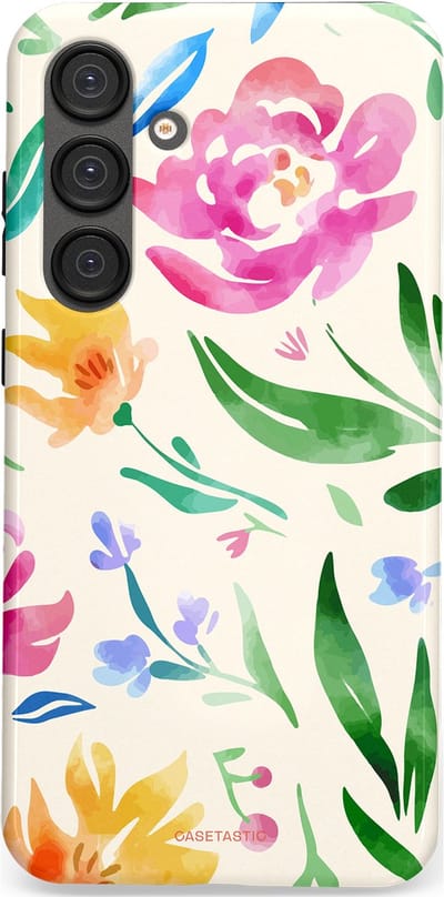 Casetastic Hoesje Geschikt voor Samsung S25 Plus - Stijlvolle Beschermende Duo-layer Case - Waterflora