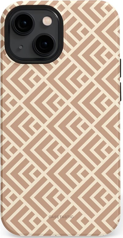 Casetastic Hoesje Geschikt voor Apple iPhone 13 Mini Magsafe - Stijlvolle Beschermende Duo-layer Case - Abstract Zand Kunst