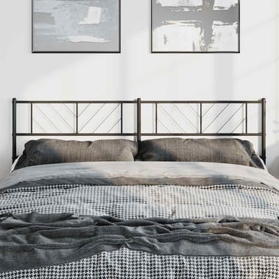 vidaXL - Vervangend - hoofdbord - 180 - cm - metaal - zwart