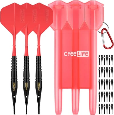 Softdartpijlen Set (18 Stuks) met Opbergdoos - Diverse Kleuren en Reservepunten