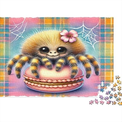 Puzzel Macaron Vorm - Spinnenpuzzel 1000 - Ontspanning Thuis - Gerecycled Materiaal - 52x38cm - Stijl-4
