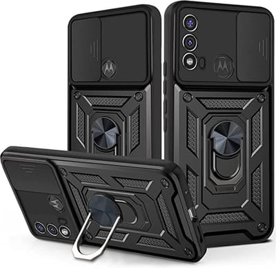 Hoesje geschikt voor Motorola Moto E20 / Moto E30 / Moto E40 - Techsuit Camshield Back Cover - Zwart