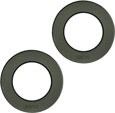 Steekschuim kransring zwart Ø30cm 2 st