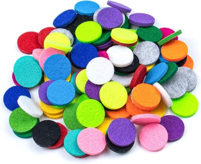 Vervangende Viltkussentjes - Aromatherapie Pads - Persoonlijke Geur - Absorberend Polyester - 100 Stuks - Mix Kleur