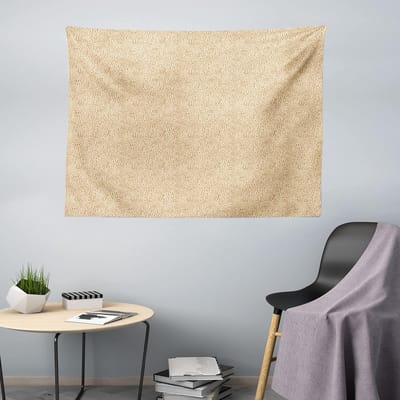 ABAKUHAUS Luipaardtapijt, Patroon in aardtonen Dots, Woonkamer Slaapkamer Wanddoek Zijdezacht Satijn Tapijt, 200 x 150 cm, Beige en Lichte Karamel
