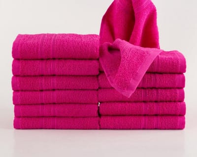 Homéé® Gastendoekje FeelGood due Fancy fushia 30x50cm 100% Katoen badstof set van 12 stuks
