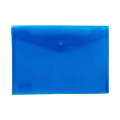 Tetis A5 kunststof documentenenvelop met druksluiting, blauw