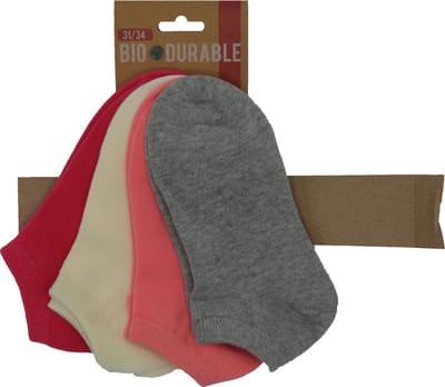 Sneaker girl - Multipack Meisjes Biosocks -  Maat 27-30 - 12 paar - enkelsokken