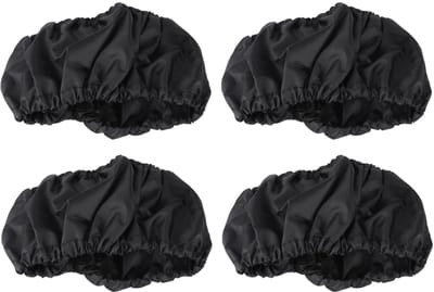 Dailygoods- Kinderwagenwielbescherming - Opvouwbaar - Wieldop - Zwart - 4 Stuks - Geschikt voor wielmaat L (18-25cm) / S (12-16cm) - Wieldoppen