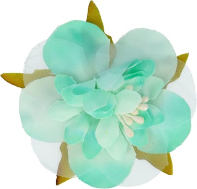 Haarsoires Haarspeld Duckklem 6cm – Bloemvorm van Stof – Groen - Sterke Haarclip voor Styling & Dagelijks Gebruik - Hair Clip - Decoratieve Haaraccessoire