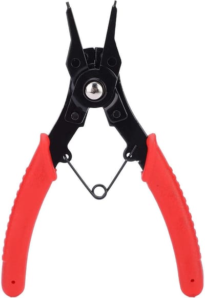 4-in-1 Snap Ring Pliers Set - Carbon Staal Gereedschap voor Externe en Interne Beugels met 3 Klemkoppen en Handgreep