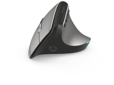 Hama EWM-700 - Draadloze ergonomische muis - 8 knoppen - 2.4 GHz RF & BT - dpi switch - Stil - Oplaadbaar - Antraciet