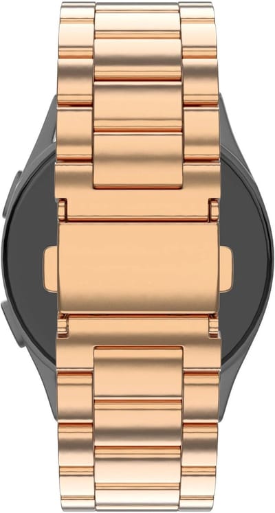 Bandz Stalen band 'Classic' met vlindersluiting & inkortset geschikt voor Garmin Vivoactive 6 / 5 / 3 / Vivomove / 3 / HR / Style / Luxe / Sport / Trend / Forerunner 645 / 570 / 245 / 170 / 165 / 70 / 55 / Venu / SQ / SQ2 / 2 Plus - Rosé goud