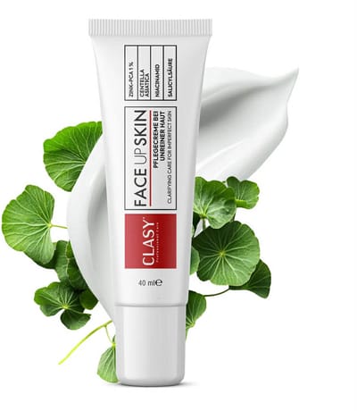 Clasy Care Face Up Skin Acne Cream – Acnecrème met Niacinamide, Zinc PCA & Salicylzuur – Verzorgende Gezichtscrème voor Onzuivere Huid – 40 ml