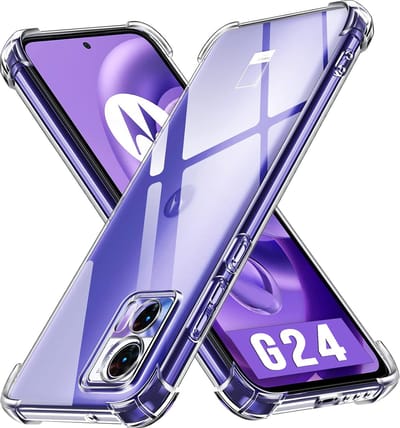 Casemania Hoesje Geschikt voor Motorola Moto G24 - Transparant - Anti Shock Hybrid Back Cover