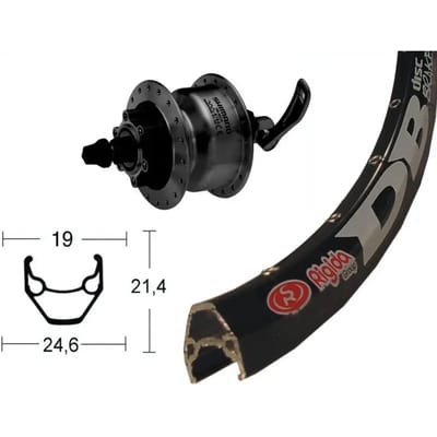 Dinamo opschroefbaar fietswiel Wiener Winora RIG.ZAC 2000 DIS. DH3D30