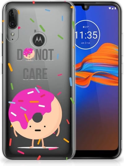 Motorola Moto E6 Plus Siliconen Case Donut Roze
