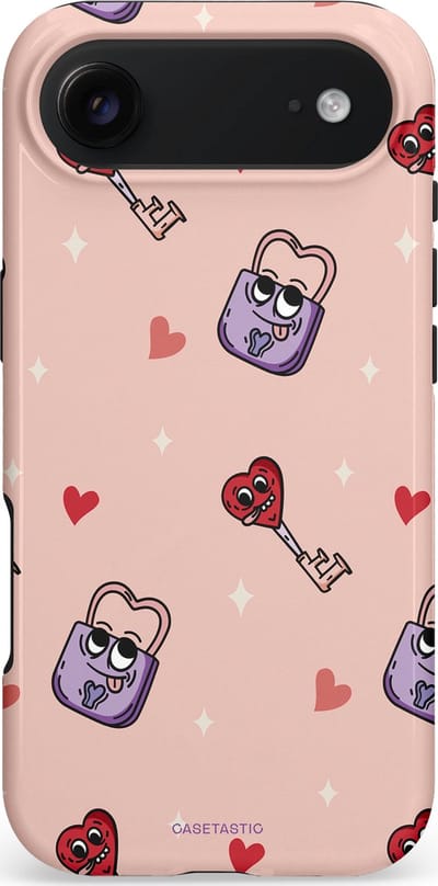 Casetastic hoesje geschikt voor Apple iPhone Air - MagSafe - Dubbellaagse bescherming - Jij bent mijn match - Fashion Case - Perzik Zand