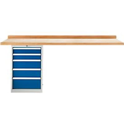 TOP-werkbank, Werkbank met kast, 5 schuifladen, aanbouweenheid, 2000 mm breed