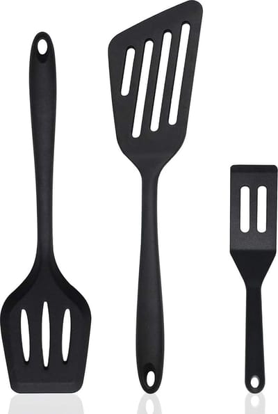 longziming - Pannenlikker - Keukengerei - Bakspatel - Set van 3, flexibel en krasvrij - Hittebestendig tot 230掳C - Vaatwasmachinebestendig en hygi毛nisch - Geschikt voor alle anti-aanbaklagen